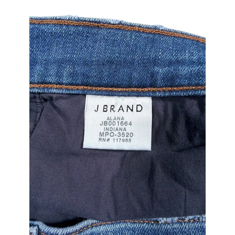 FRAME Le‎ Garcon Crop Jeans Womens 28 Blue Distressed Raw Hem Straight Leg Denim - Picture 6 of 12